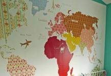 Фотообои «Карта мира»: стильные географические сюжеты Дизайн детской комнаты с картой мира